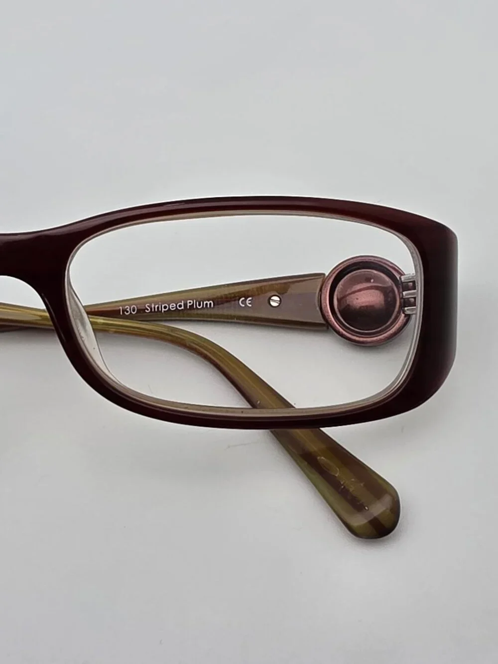 Oakley 22-090 Spontaneous 4.0 Striped Plum Polished Brown Eyeglasses Frame 51mm